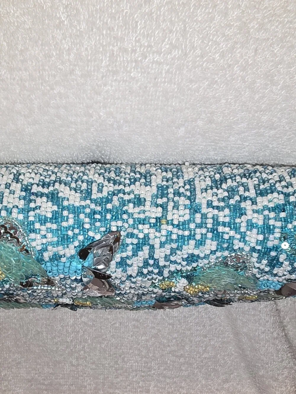 TJ Maxx Viral TikTok Beaded Fish Shoulder Bag Handcrafted India  Ocean Blue NWT